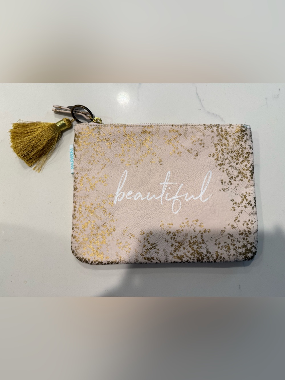 Pink Gold Floral Pouch/Bag